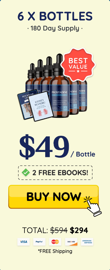 Prostadine 6 Bottles - 180 Day Supply for $294 + 2 Free Ebooks